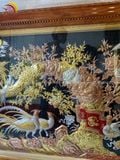 Tranh Vinh hoa phú quý dát vàng  14K khung gỗ KT 230x120cm - Tranh treo phòng khách