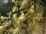 Tranh Vinh hoa phú quý bằng đồng dát vàng KT 250x150cm