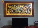 Tranh Vinh hoa phú quý bằng đồng đỏ KT 170x90cm