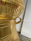 Quả trống ngọc lũ đúc đồng đỏ đường kính 60cm dát vàng 24k - Trống đồng Ngọc Lũ đúc chìm