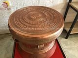 Quả trống ngọc lũ đúc đồng đỏ đường kính 42cm - Trống đồng Ngọc Lũ đúc nổi