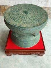 Quả trống ngọc lũ đúc đồng đỏ đường kính 50cm giả cổ - Trống đồng Ngọc Lũ đúc nổi