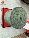 Quả trống ngọc lũ đúc đồng đỏ đường kính 50cm giả cổ - Trống đồng Ngọc Lũ đúc nổi