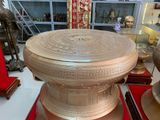 Trống đồng đông sơn đồng đỏ mộc chạm chìm hoa văn Ngọc Lũ | trống đồng ngọc lũ đường kính 70cm