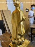 Tượng Trần Hưng Đạo dát vàng 9999 | Tượng Trần Quốc Tuấn cao 70cm