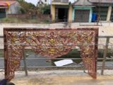 Cửa võng bằng đồng đỏ dát tam khí kiểu dáng mai hóa rồng | cửa võng phòng thờ đầy đủ kích thước