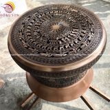 Quả trống đúc đồng đỏ đường kính 60cm - Trống đồng Ngọc Lũ đúc nổi