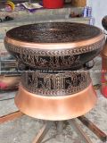 Quả trống đúc đồng đỏ đường kính 60cm - Trống đồng Ngọc Lũ đúc nổi