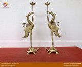 Bộ ngũ sự rồng bằng đồng vàng mộc 3D | bộ đỉnh đồng nến hoa văn đầy đủ kích cỡ