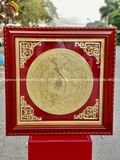 Tranh trống đồng bằng đồng vàng gò dát vàng KT 90x90cm mẫu 1