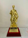 Tượng Trần Quốc Tuấn bằng đồng vàng dát vàng cao 30cm - Tượng đồng trang trí