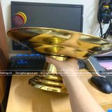 Mâm bồng chữ phúc  bằng đồng màu vàng bóng đường kính 40cm - phụ kiện đồ thờ