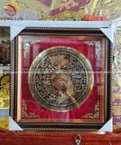 Tranh trống đồng bằng đồng vàng ăn mòn đồng KT 60x60cm