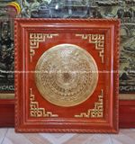 Tranh trống đồng bằng đồng vàng gò dát vàng KT 60x60cm