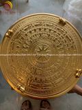 Quả trống ngọc lũ đúc đồng đỏ đường kính 36cm có cóc dát công nghiệp - Trống đồng Ngọc Lũ đúc chìm