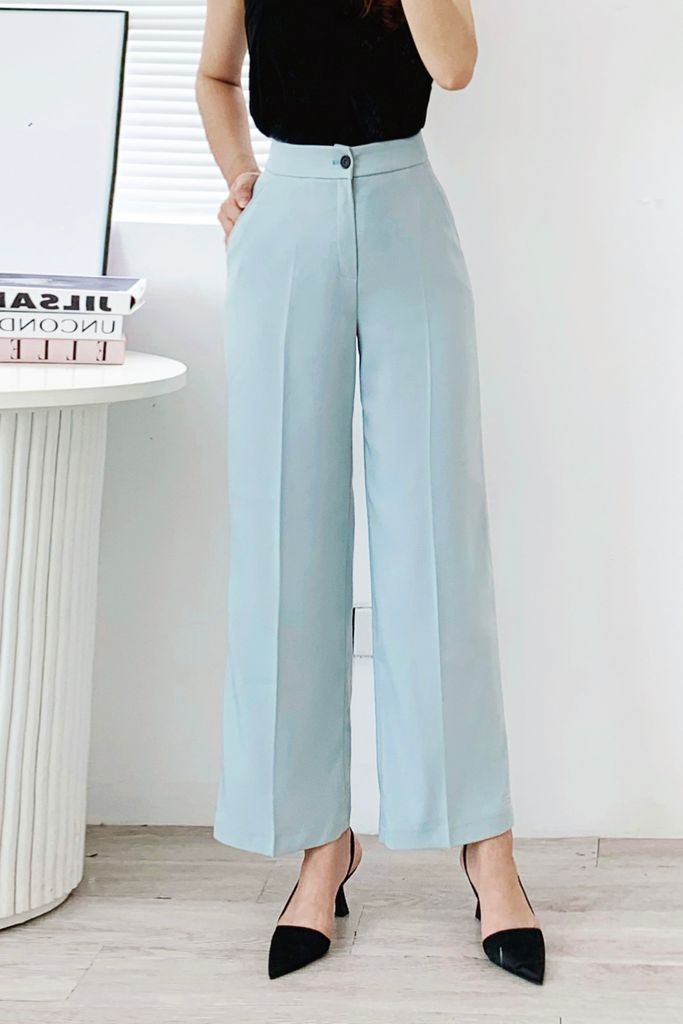 Stella Pants - Quần suông ống rộng (Xanh mint)