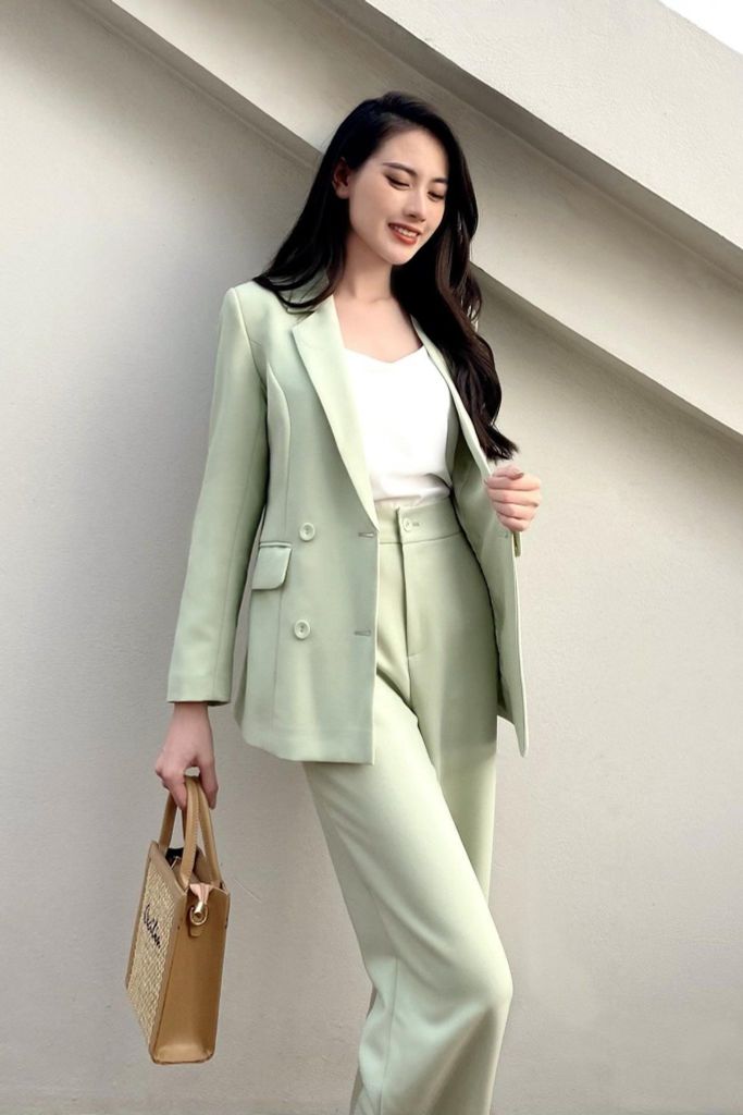 Ivory Blazer xanh avocado