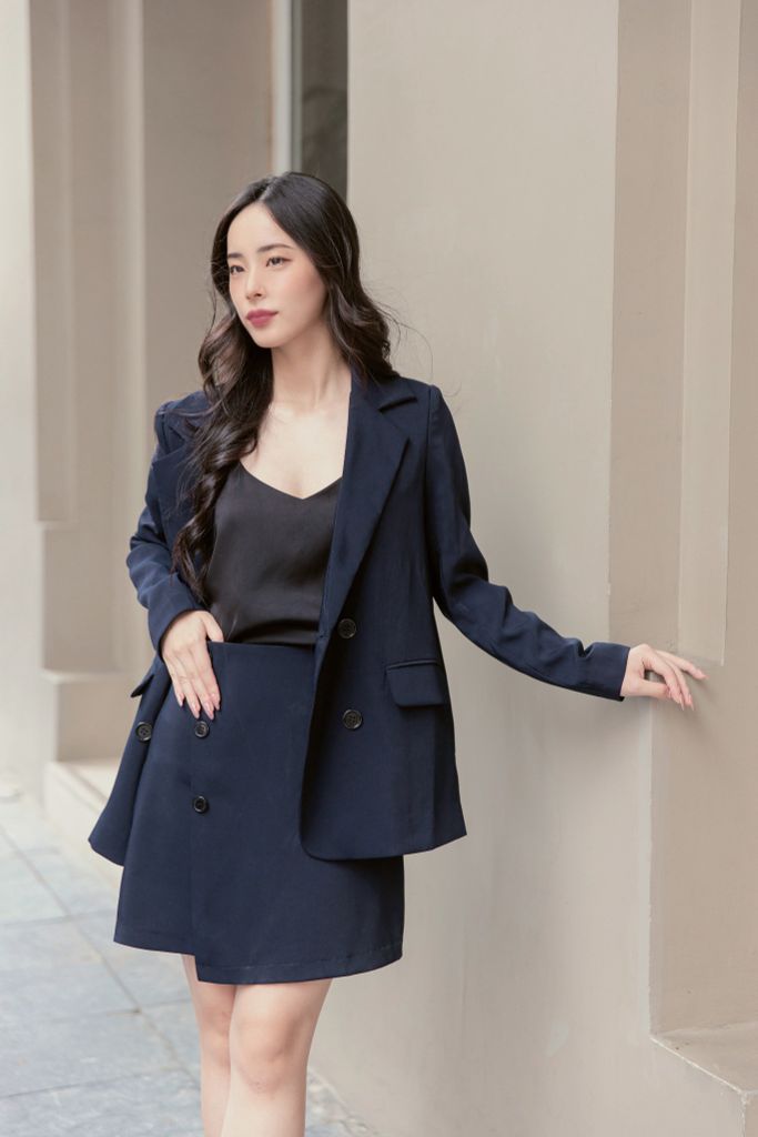 Jade Skirt - Chân váy chữ A navy