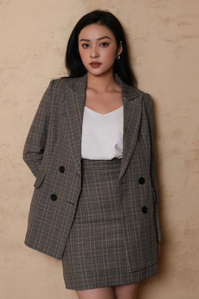 Jena Blazer (Kẻ xám ánh nâu)