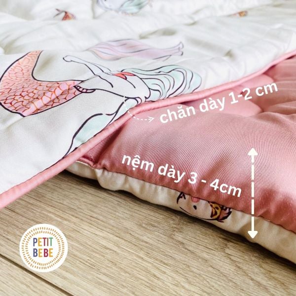  Bộ chăn gối đi học tencel 60s Petit Bebe 