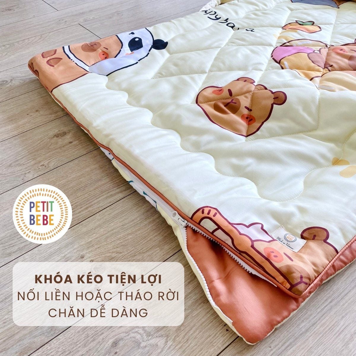  Bộ chăn gối đi học tencel 60s Petit Bebe 