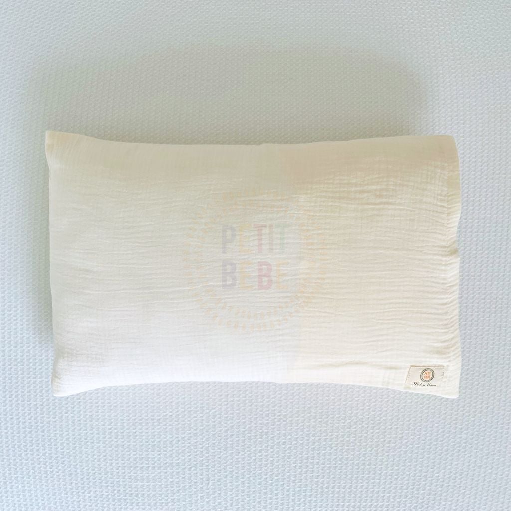  Gối nằm muslin Kem cho bé mẫu giáo tiểu học 