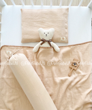  Gối mỏng màu trơn lót đầu sơ sinh 