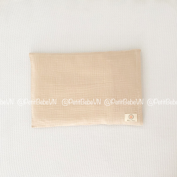  Gối mỏng màu trơn lót đầu sơ sinh 