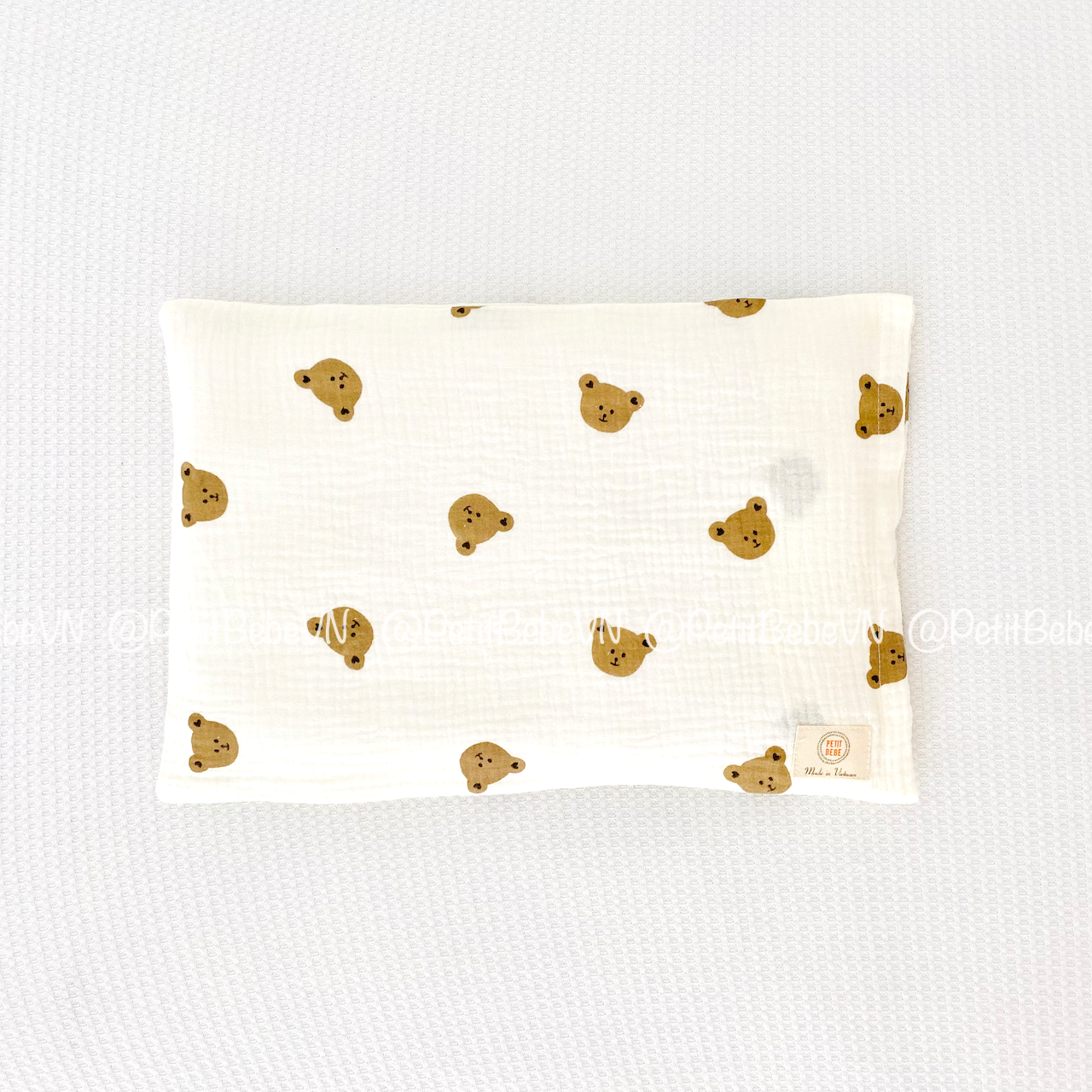  Gối mỏng Gấu Con lót đầu sơ sinh 