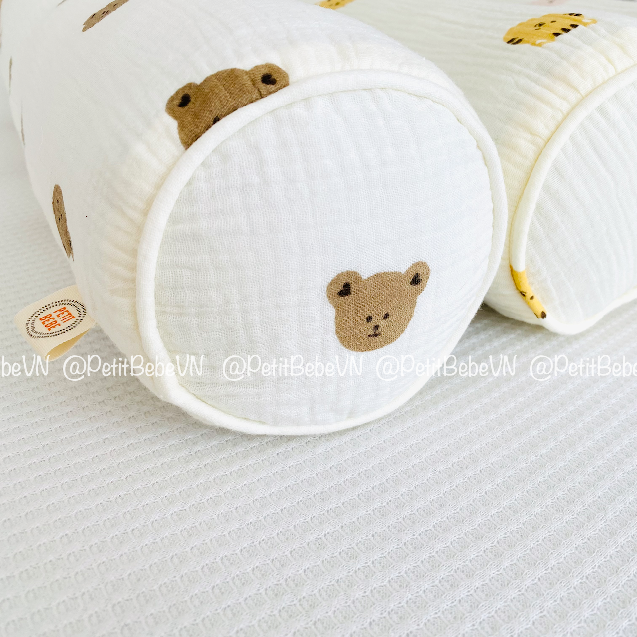  Gối ôm muslin Gấu Con dài 60cm 