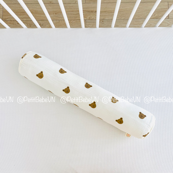  Gối ôm muslin Gấu Con dài 60cm 