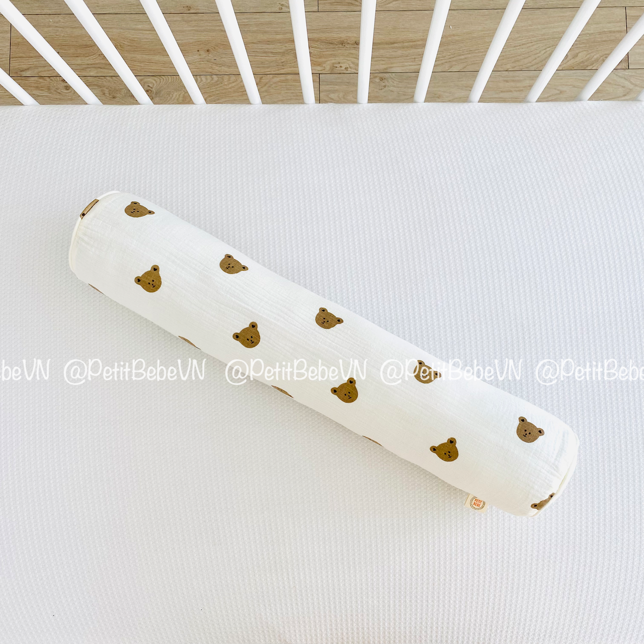  Gối ôm muslin Gấu Con dài 60cm 