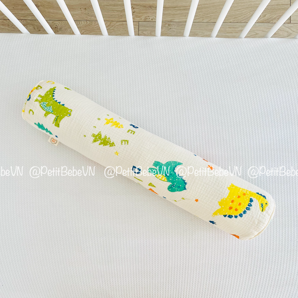  Gối ôm muslin Khủng Long dài 80cm 