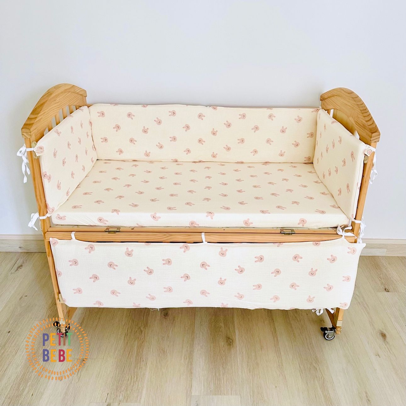  Bộ 4 tấm quây cũi cho bé PETIT BEBE vải muslin 