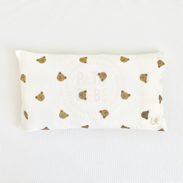  Gối nằm muslin Gấu Con cho bé mẫu giáo tiểu học 