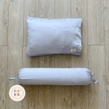  Gối ôm Tencel 60s Xám dài 60cm 