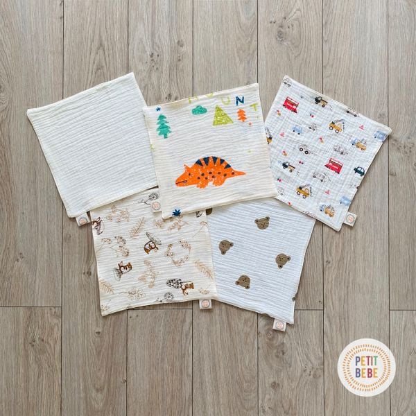  Combo 5 khăn sữa cho bé Petit Bebe 
