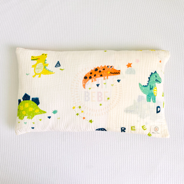  Gối nằm muslin Khủng Long cho bé mẫu giáo tiểu học 