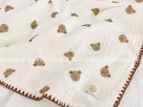  Chăn đa năng Gấu Con muslin 4 lớp 