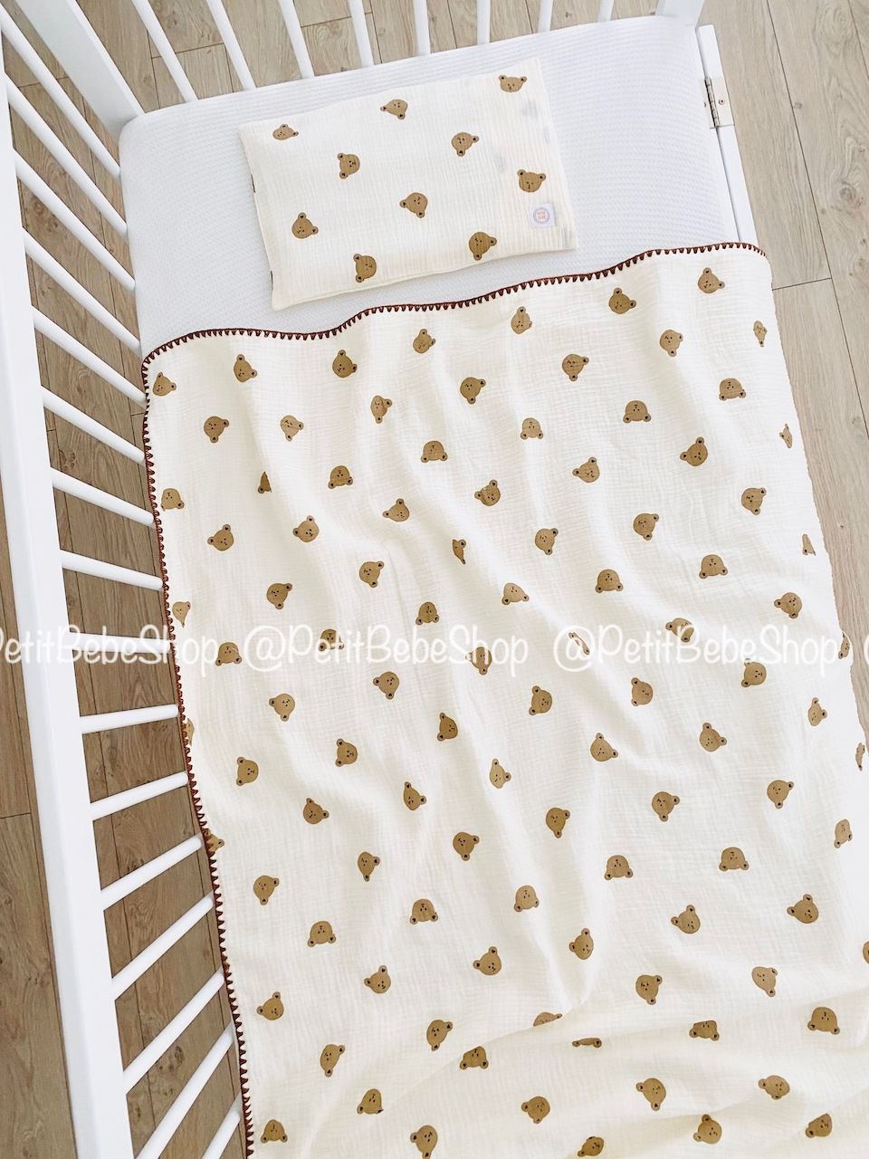  Chăn đa năng Gấu Con muslin 4 lớp 
