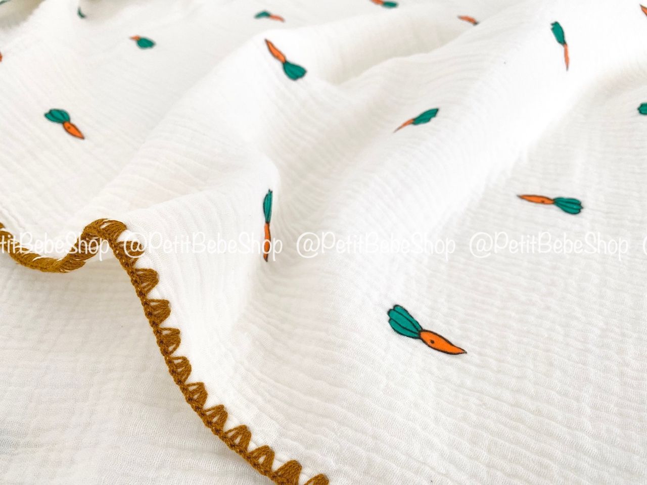  Chăn đa năng Carrot muslin 4 lớp 