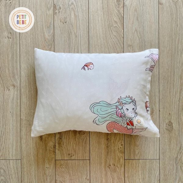  Gối nằm tencel 60s Nàng Tiên Cá cho bé mẫu giáo tiểu học 