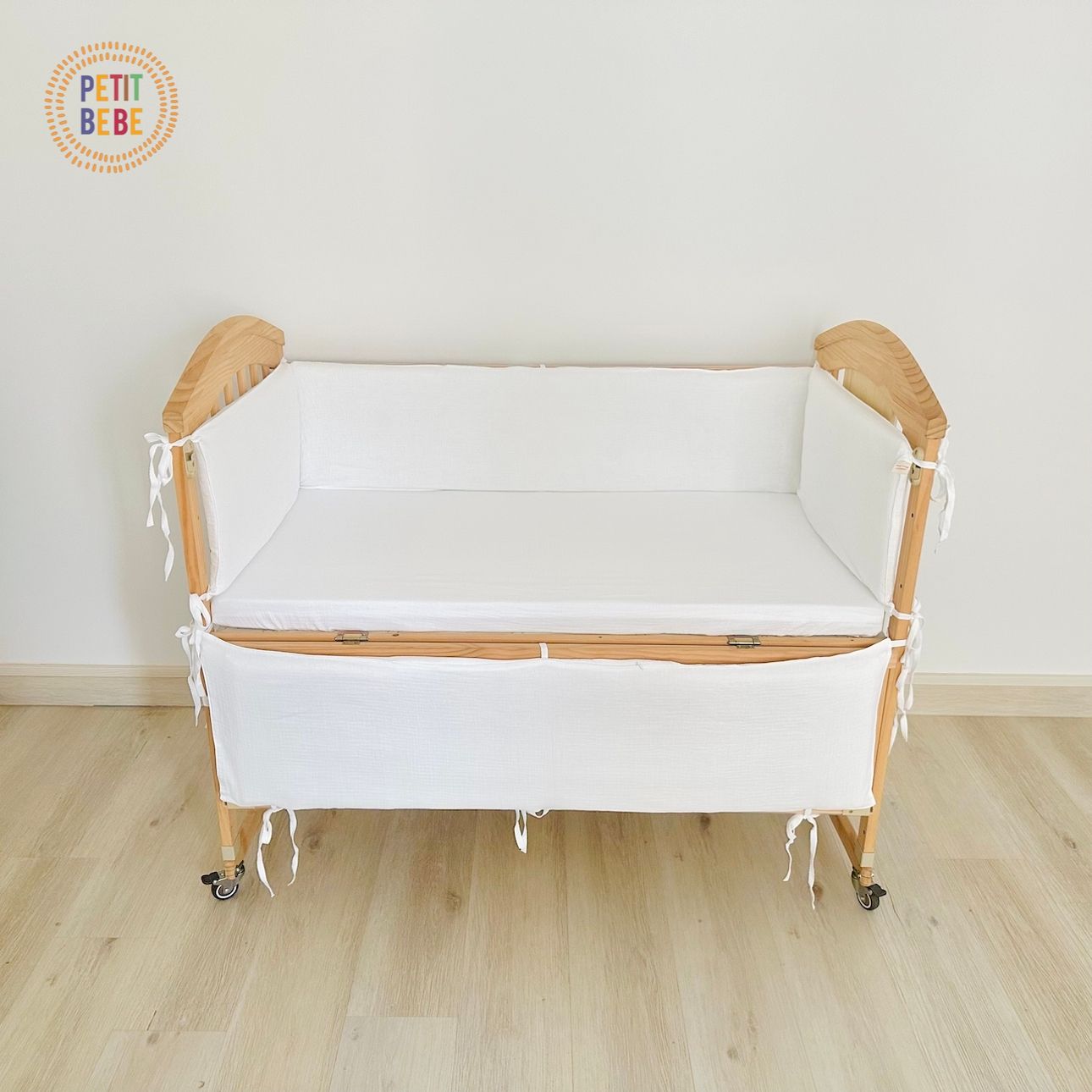  Bộ 4 tấm quây cũi cho bé PETIT BEBE vải muslin 
