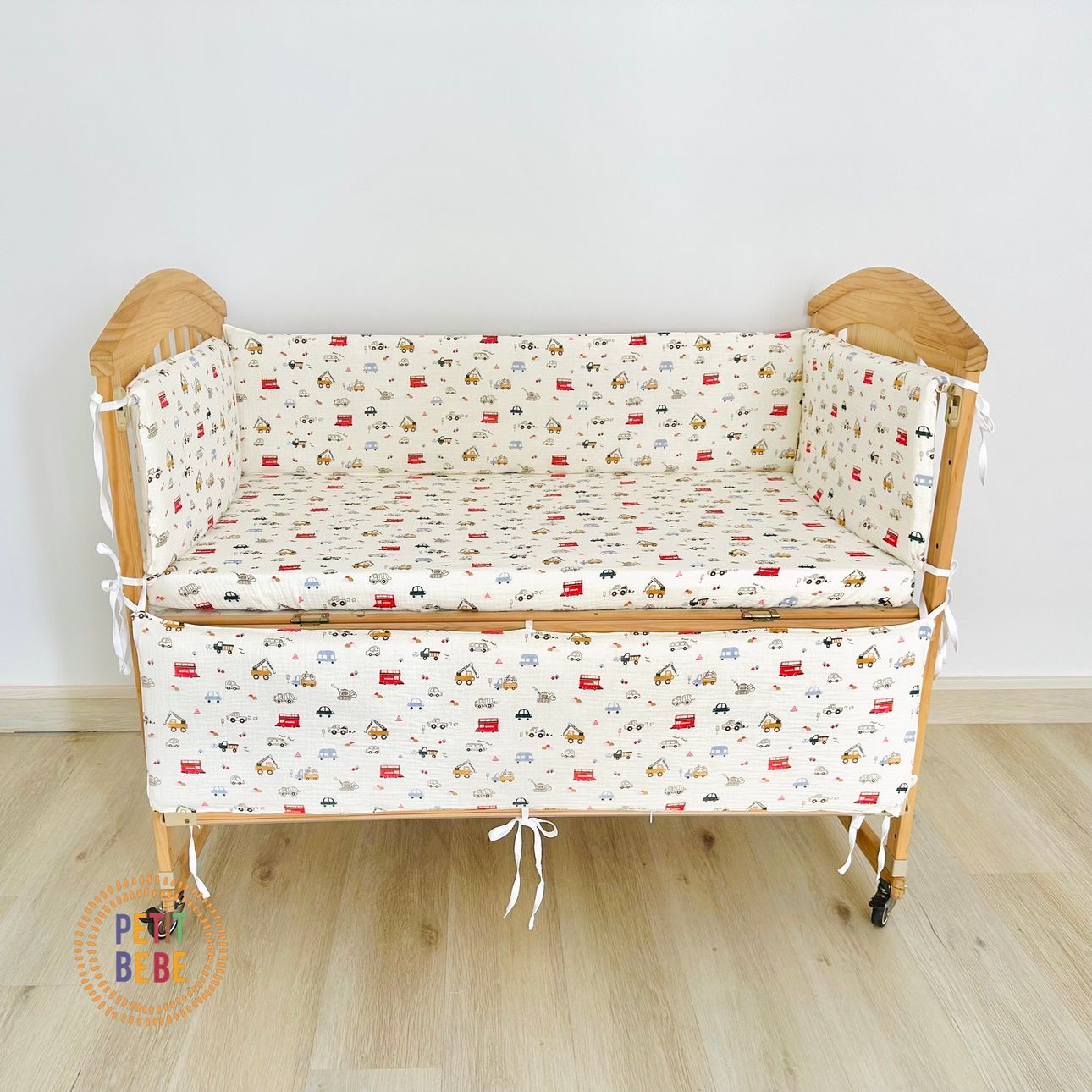  Bộ 4 tấm quây cũi cho bé PETIT BEBE vải muslin 