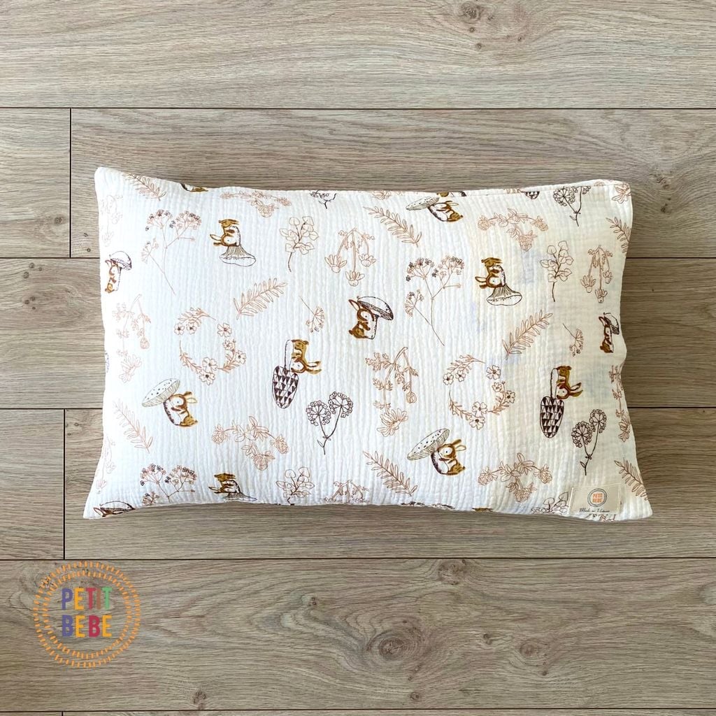  Gối nằm muslin Sóc Nâu cho bé mẫu giáo tiểu học 