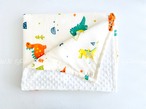  Chăn chần bông muslin cho bé 100x120cm 