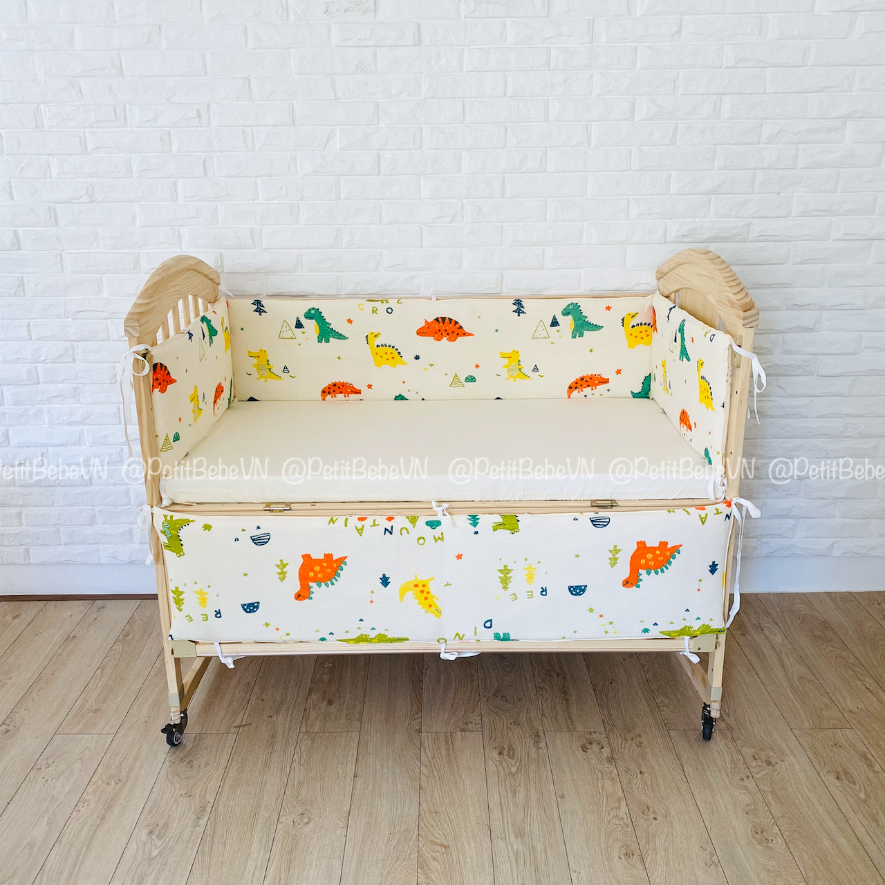  Bộ 4 tấm quây cũi cho bé PETIT BEBE vải muslin 