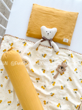  Gối mỏng màu trơn lót đầu sơ sinh 