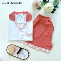 Đồ bộ mặc nhà, đồ ngủ, Pijama nữ Lụa TNQN Satino - Karen Peach