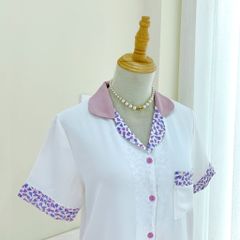 Đồ bộ mặc nhà, đồ ngủ, Pijama nữ Lụa TNQN Satino - Karen Lilac